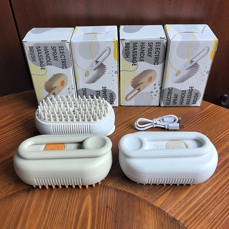 3-in-1 Electric Steam Pet Brush