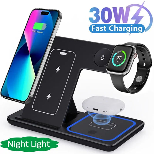 3 in 1 LED Wireless Charger