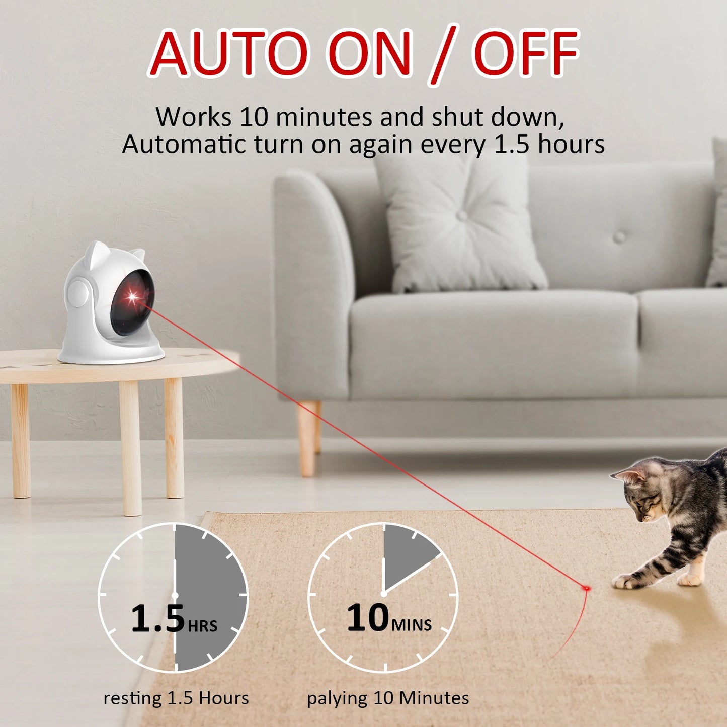 Pawsome Laser Chase - Automatic Interactive Cat Toy